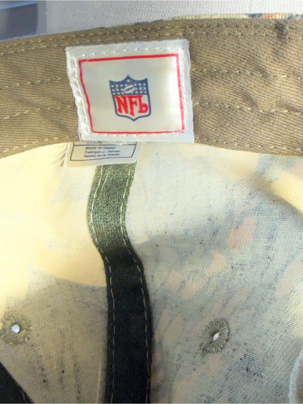 VTG 90s St Louis Rams Camo Hat RealTree Camouflage Velcro Strapback Cap NFL OSFM - Picture 3 of 5